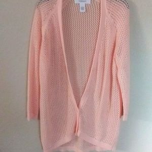 Workshop peachy orange long lightweight sweater
